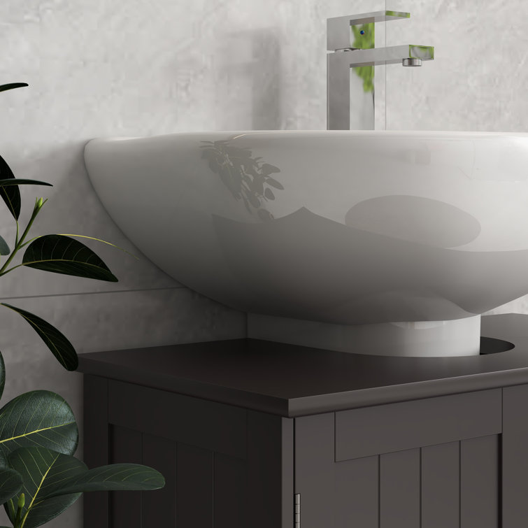 Rebrilliant Under Sink Bathroom With 2 Doors And Shelf